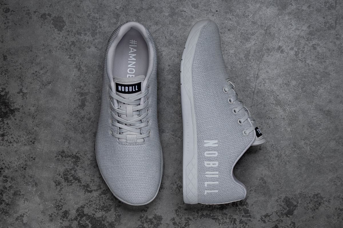 Nobull Superfabric Arctic Men's Trainers Grey | Australia (JX4653)